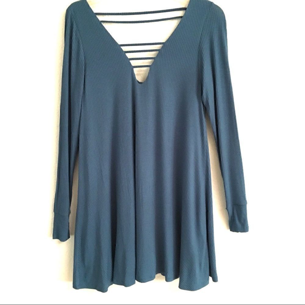 NWT BP. Nordstrom long sleeved ribbed mini dress S‎